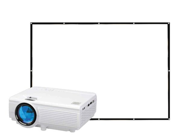 480P HOME THEATER PROJECTOR BUNDLED WITH FOLD UP SCREEN